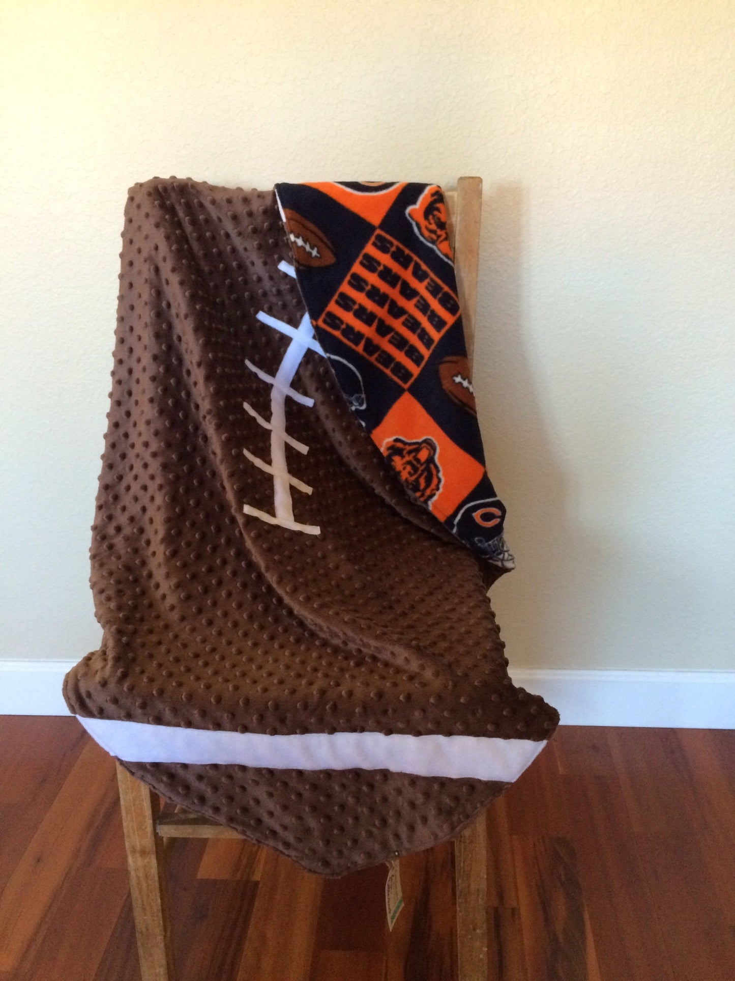 Football Baby Blanket - Personalized - Soft & Snuggly - Team Spirit - Baby Shower Gift