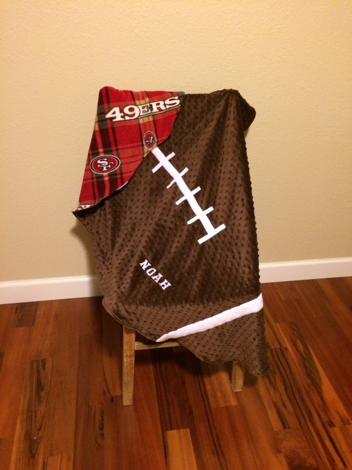 Football Baby Blanket - Personalized - Soft & Snuggly - Team Spirit - Baby Shower Gift