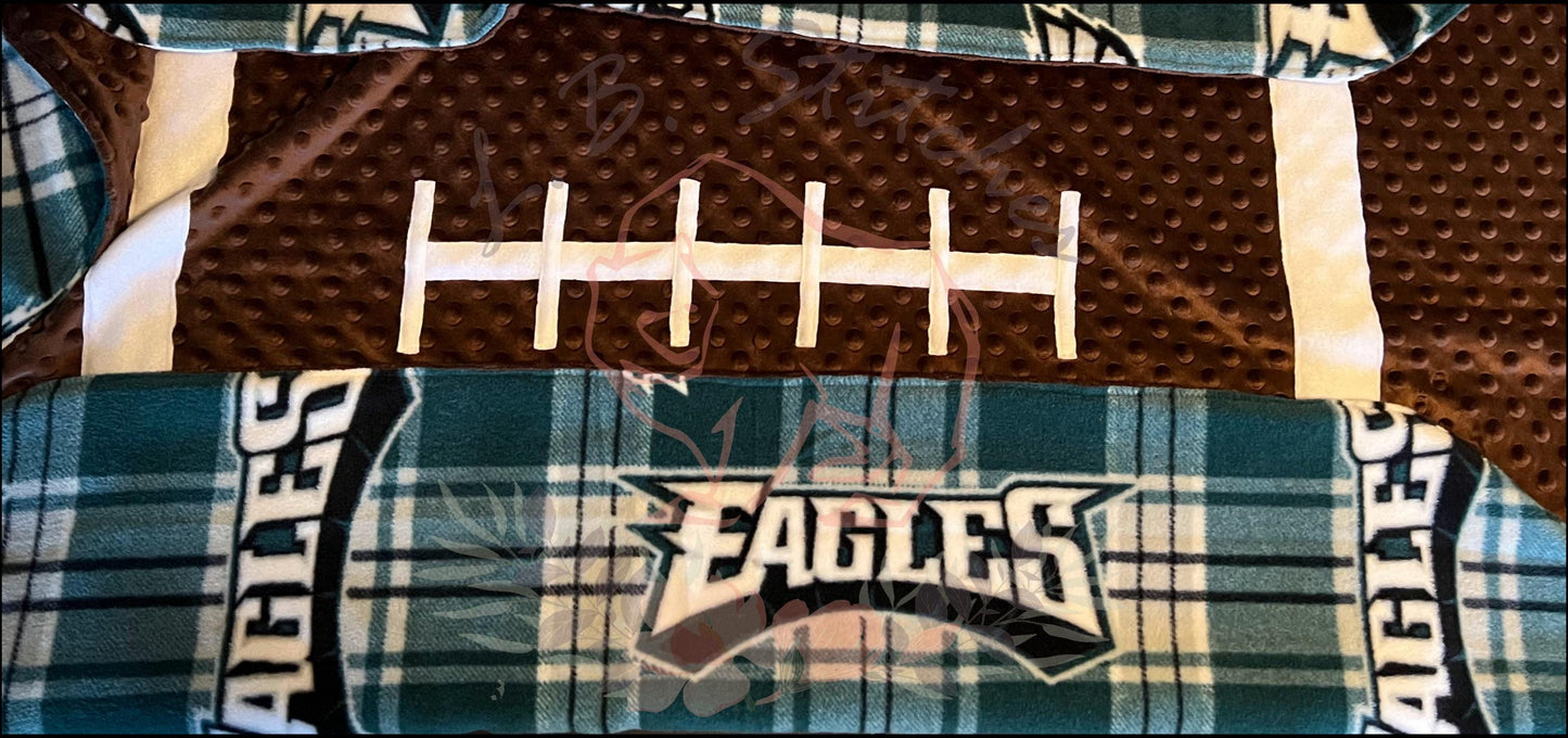 Football Baby Blanket - Personalized - Soft & Snuggly - Team Spirit - Baby Shower Gift