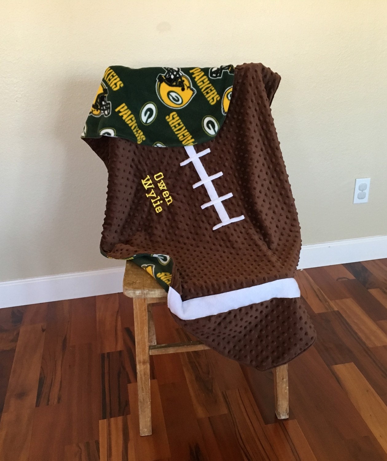 Football Baby Blanket - Personalized - Soft & Snuggly - Team Spirit - Baby Shower Gift