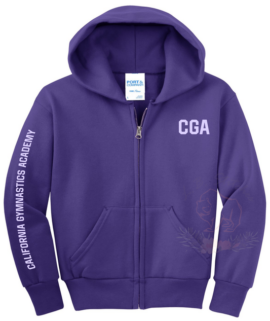 CGA Youth Unisex Full-Zip Hooded Sweatshirt