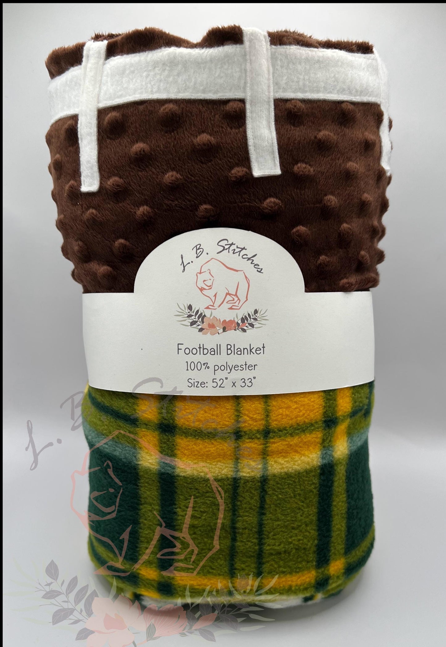 Football Baby Blanket - Personalized - Soft & Snuggly - Team Spirit - Baby Shower Gift